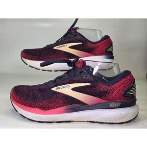 Brooks Ghost 16 Women's Sneakers Size 8 D Wide Red White Navy Running Shoes